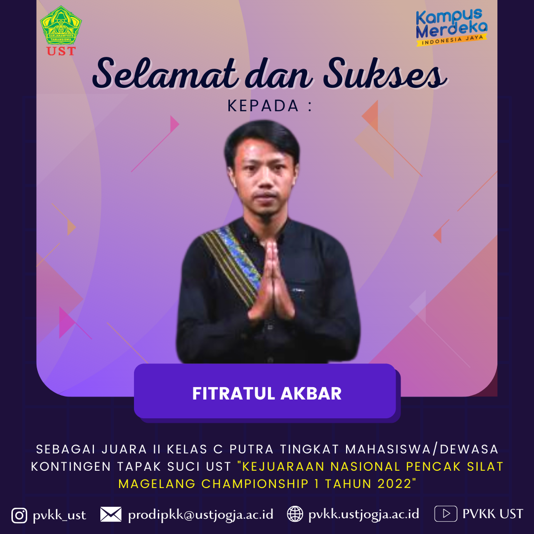 You are currently viewing Fitratul Akbar Juara 2 Kelas C Putra “Kejuaraan Nasional Pencak Silat Magelang Championship 1 Tahun 2022”